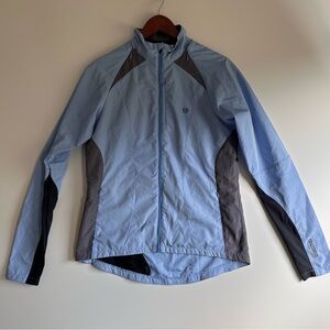 Pearl Izumi Light Blue Cycling Jacket Windbreaker with Removable Sleeves Size M